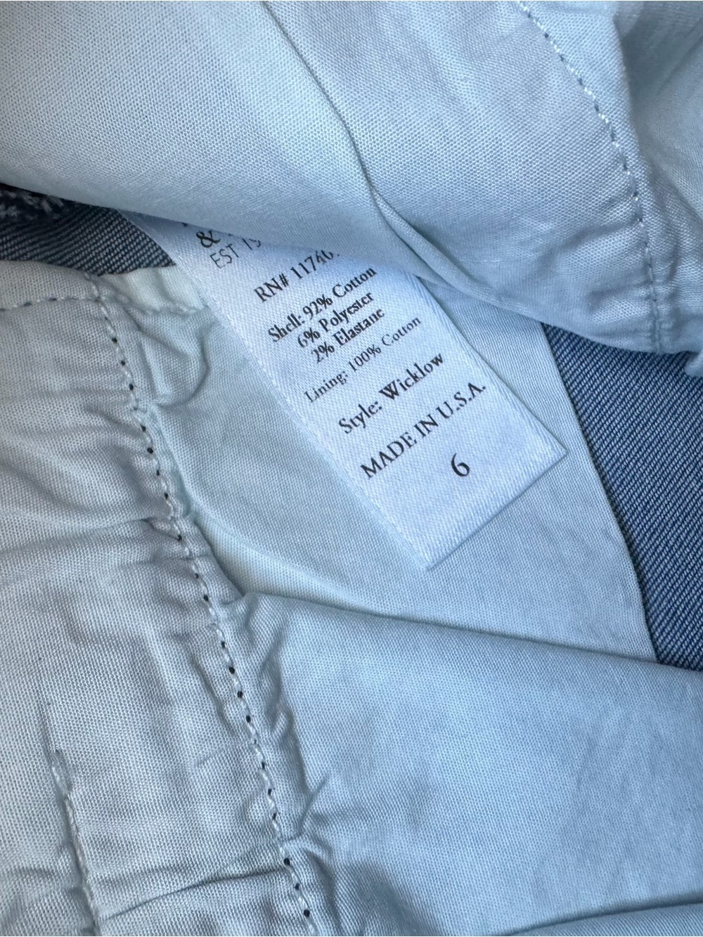 Frank & Eileen Wicklow Italian Performance Crop Denim Jeans - Picture 6 of 7